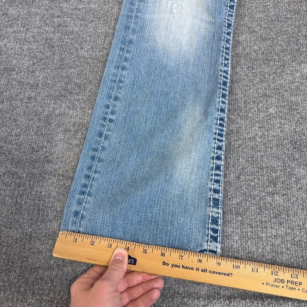 Rock Revival Jeans Men 31x32 Paul Boot Cut Bootleg Flap Pocket Distressed Studs - Picture 3 of 13